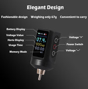 Wireless Power Supply with Color LED Digital Display