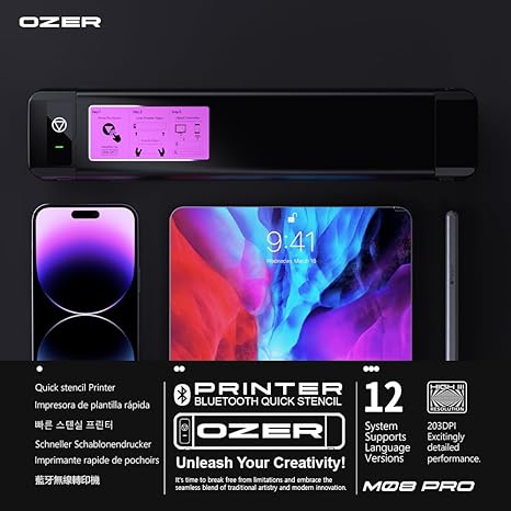 Ozer Quick Stencil Wireless Bluetooth Stencil Printer