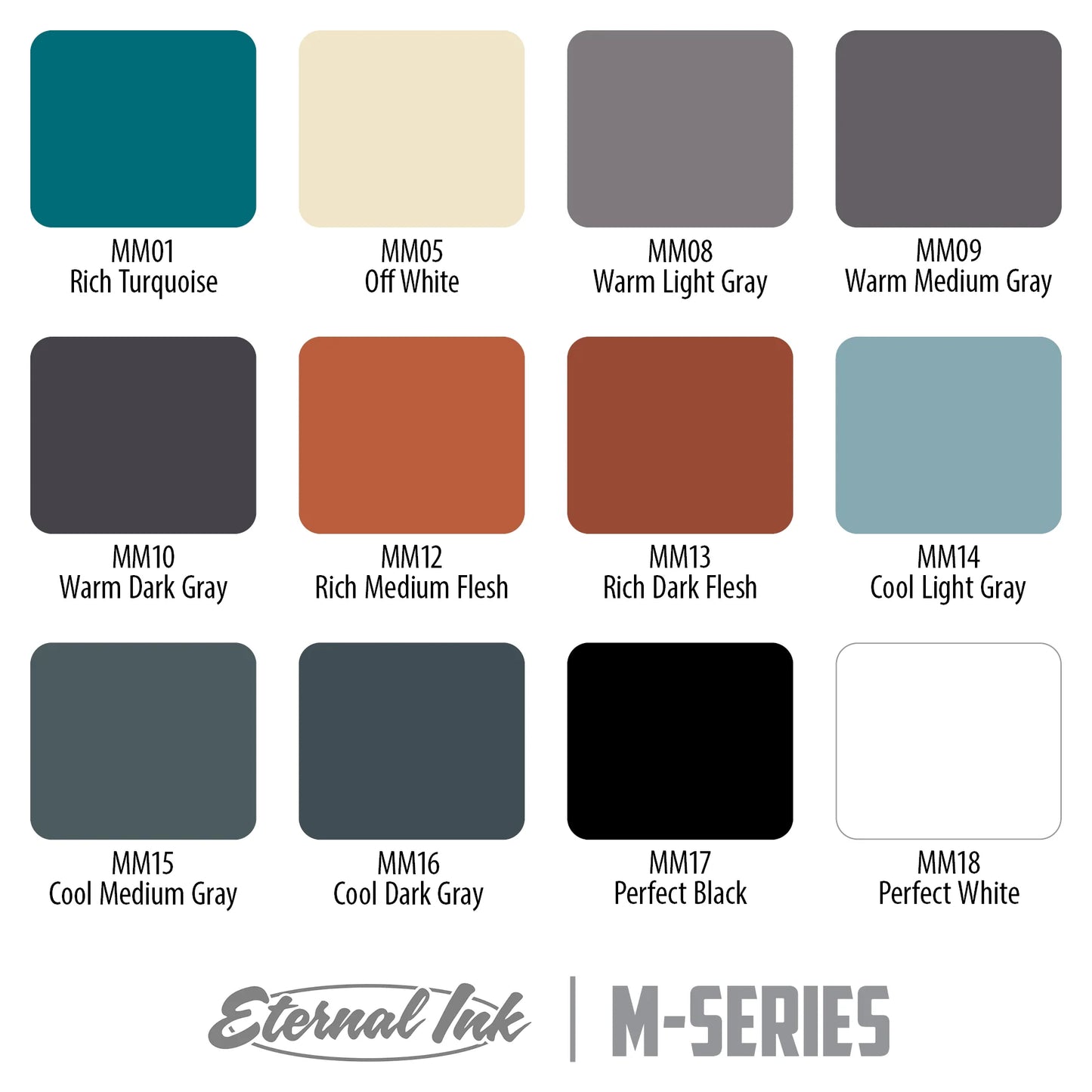 Eternal Tattoo Ink - M Series Set