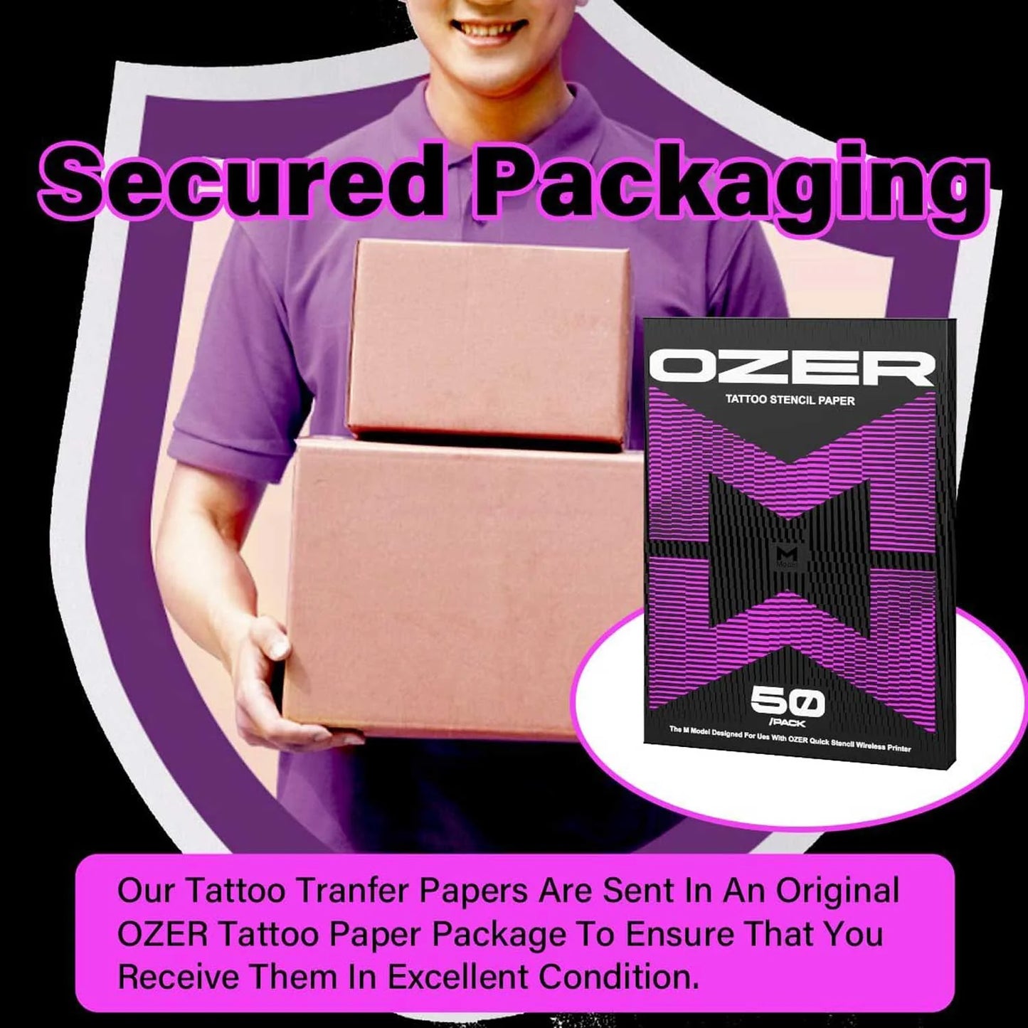 OZER THERMAL TATTOO STENCIL PAPER PACK OF 50