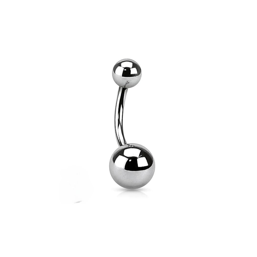 Stainless Steel Pain Belly Button Ring- 14g