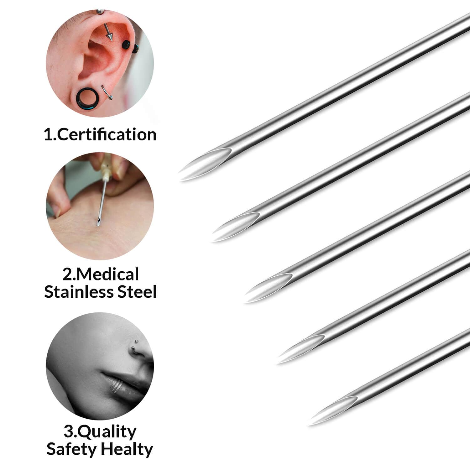 100pcs Tattoo Body Piercing Needles