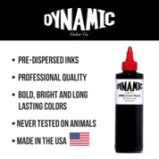 Dynamic Union Black Tattoo Ink — 8oz Bottle