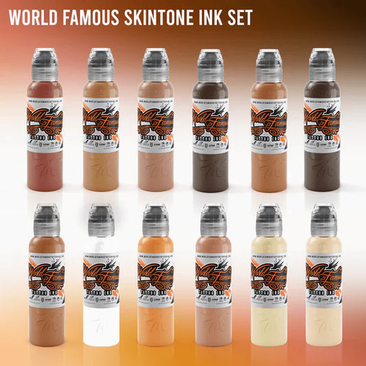 World Famous SkinTone Ink Set- 12 Colors- 1oz