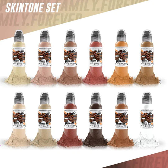 World Famous SkinTone Ink Set- 12 Colors- 1oz