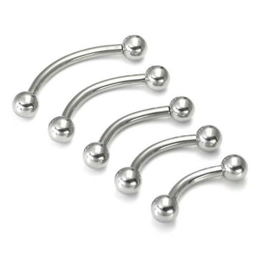 Basic Piercing Jewelry Curved Barbells 16g