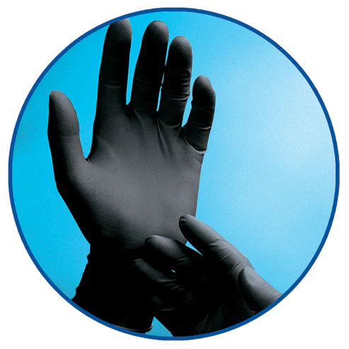 Black Nitrile Gloves- 3 Mil