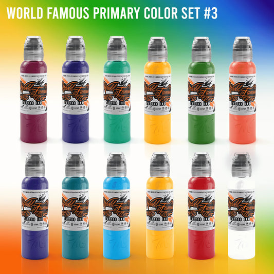 World Famous Primary #3 Ink Set - 12 color- 1oz