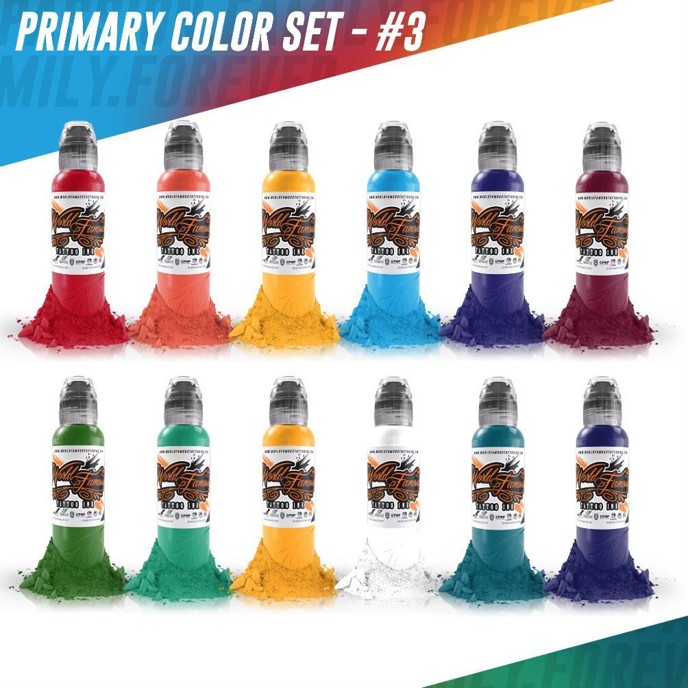 World Famous Primary #3 Ink Set - 12 color- 1oz