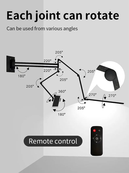 Adjustable LED-Wall Mount with Tablet Holder