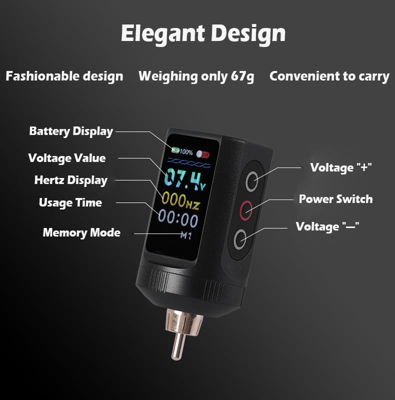 Wireless Power Supply with Color LED Digital Display