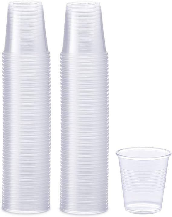 Clear Rinse Cups- 3oz Disposable