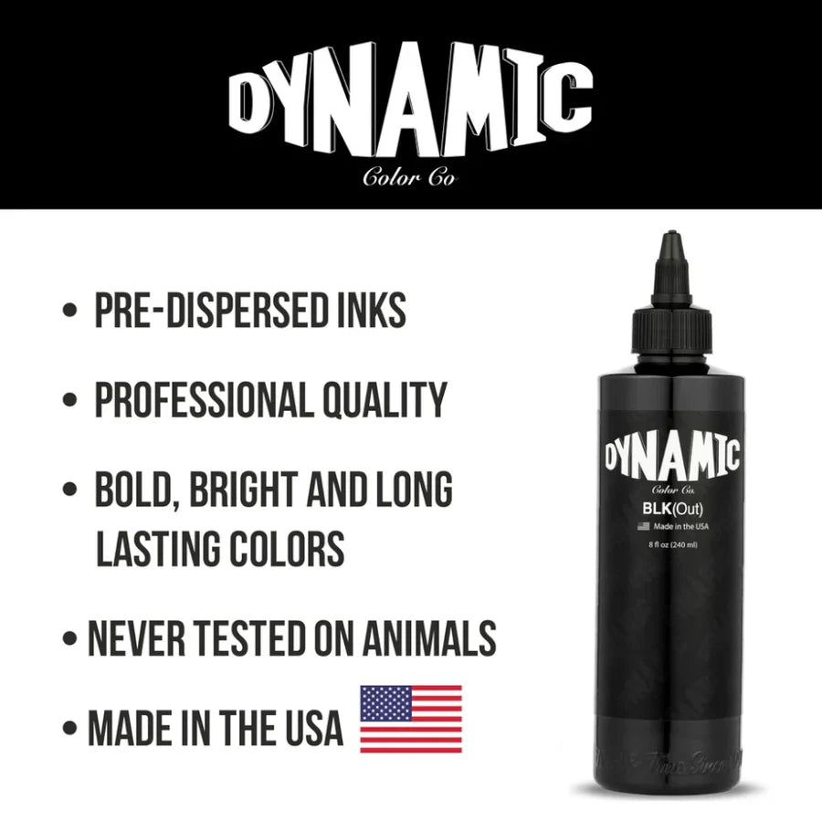 BLKout — Dynamic Tattoo Ink — 8oz Bottle