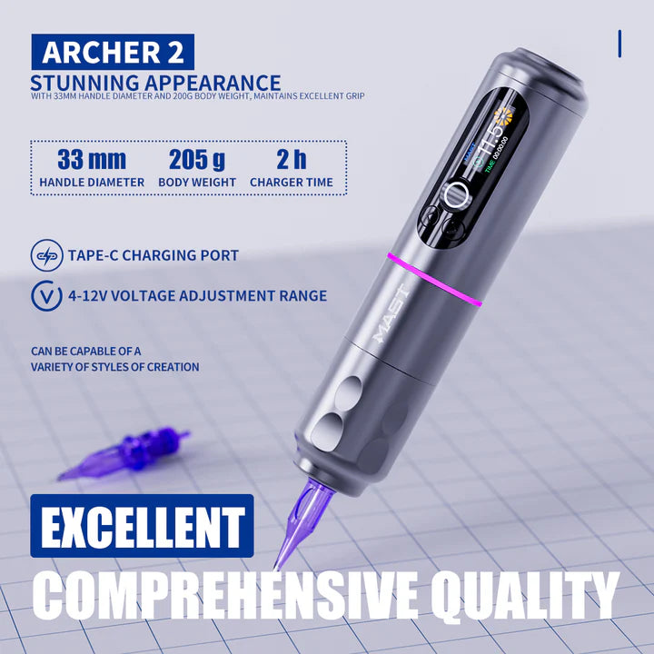 MAST Archer 2 Wireless Tattoo Pen Machine