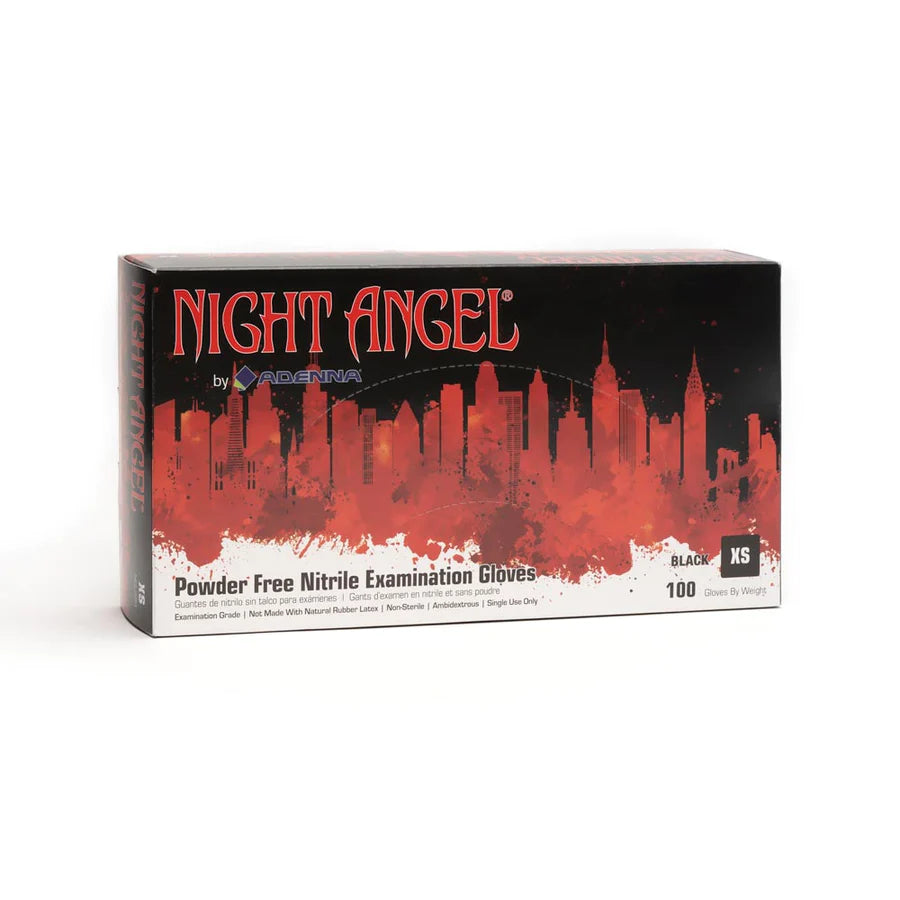 Adenna Night Angel - Black Nitrile Exam Gloves