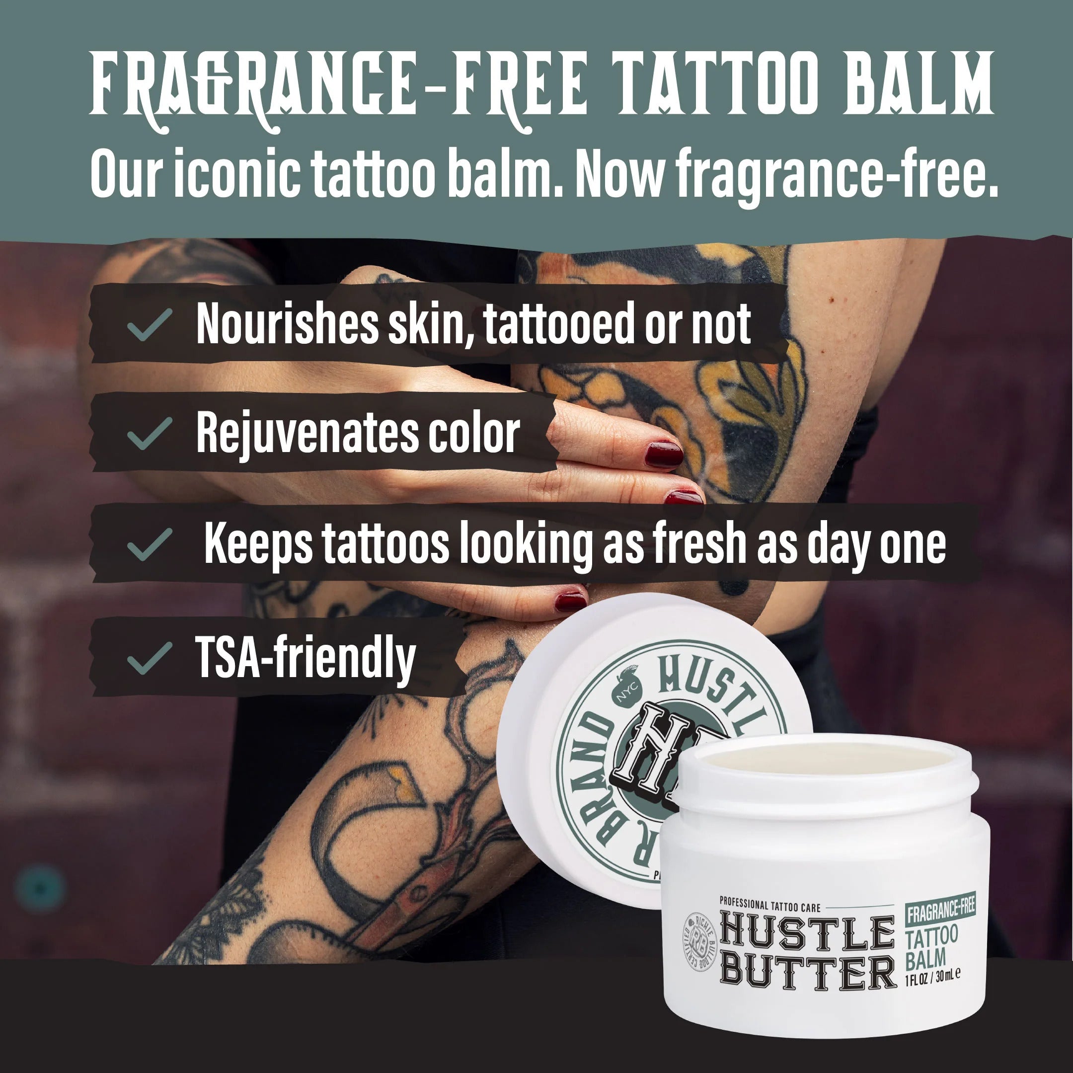 Hustle Butter Fragrance-Free Tattoo Balm