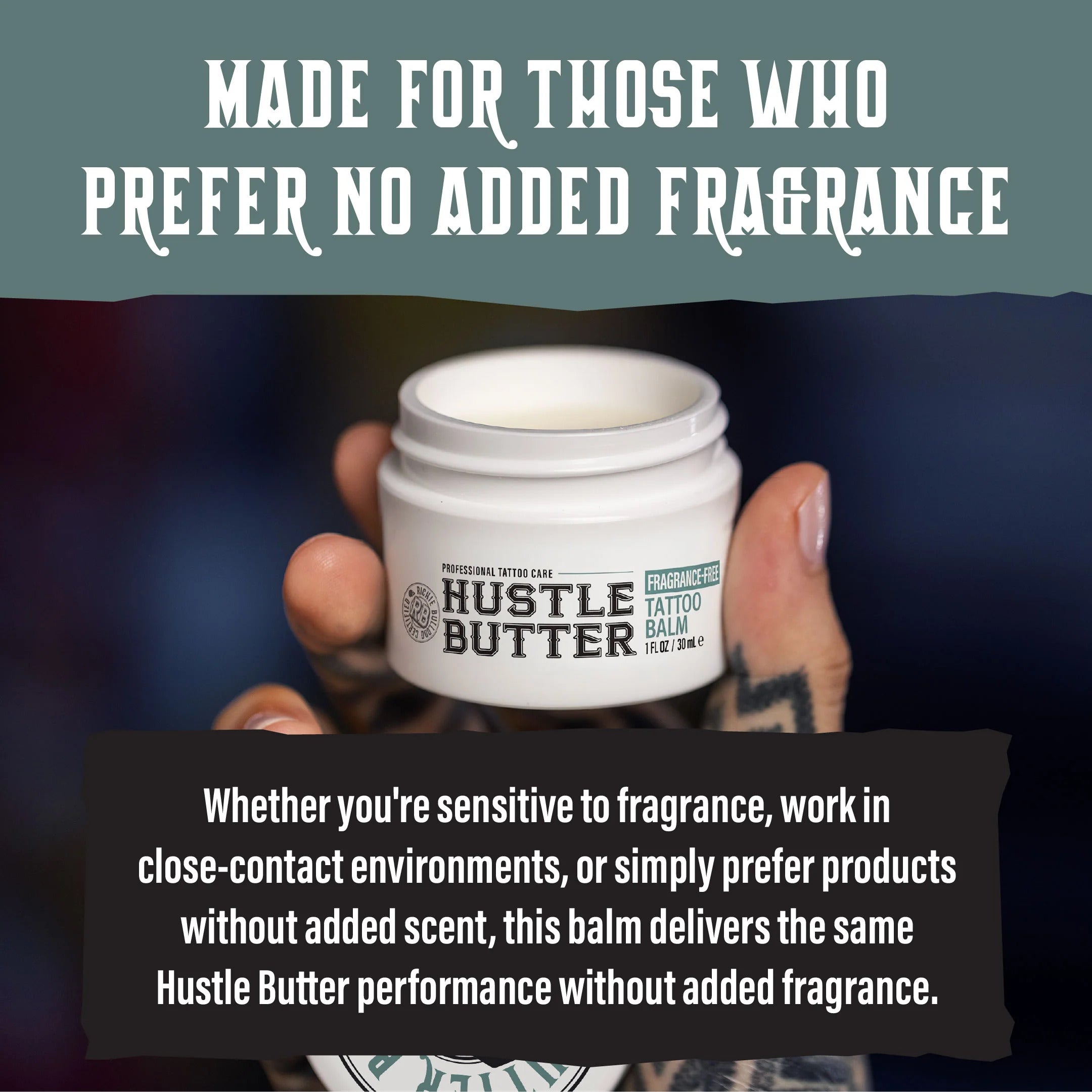 Hustle Butter Fragrance-Free Tattoo Balm