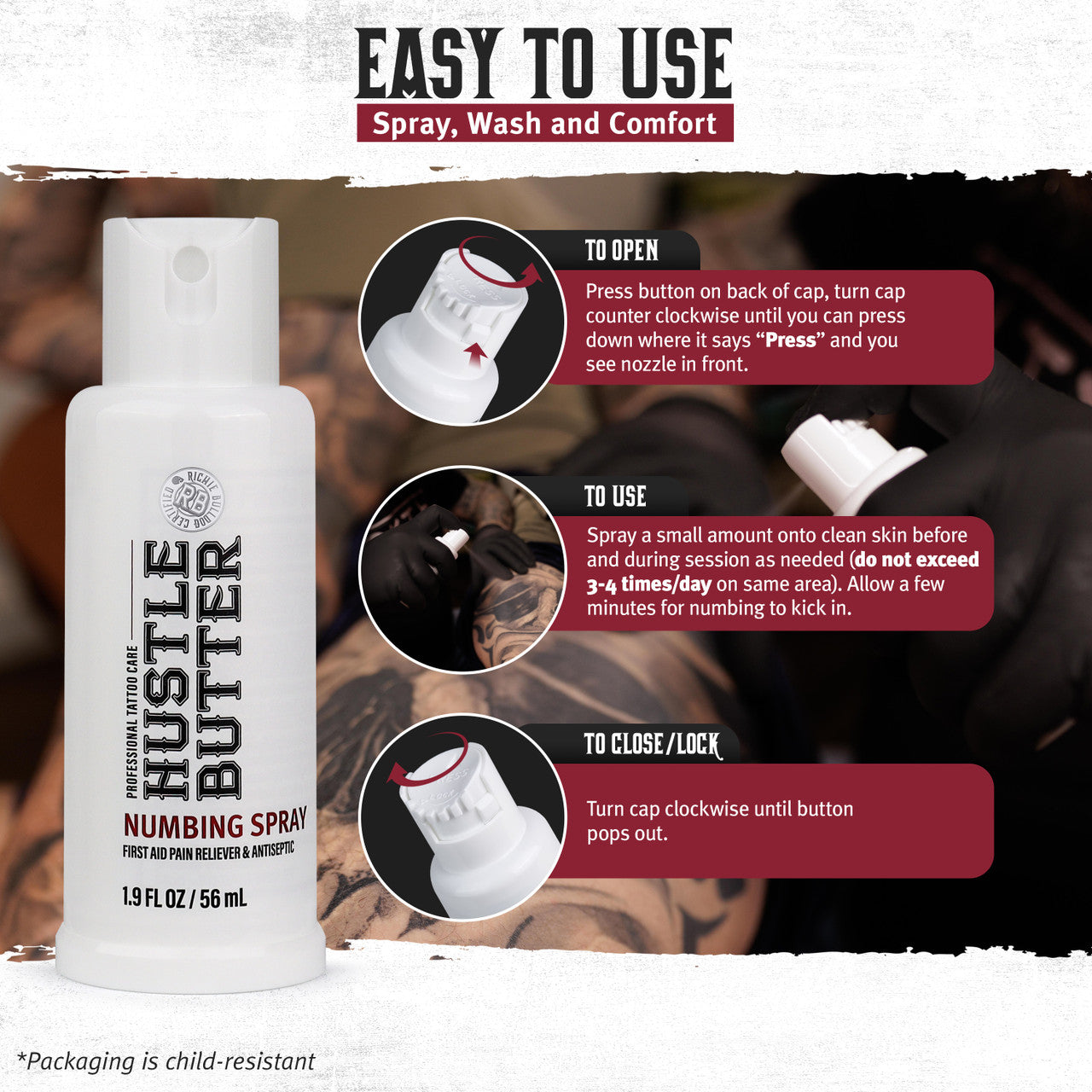 Hustle Butter Numbing Spray 1.9 oz.