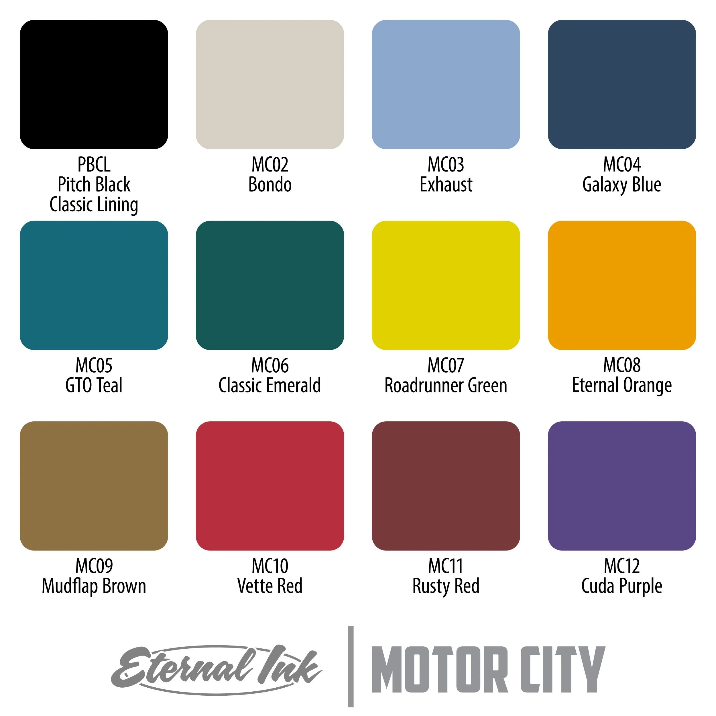 Eternal Tattoo Ink - Motor City Set
