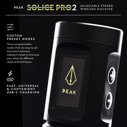 Peak Solice Pro 2 Wireless Tattoo Machine Black