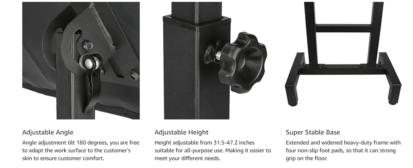 Tattoo Armrest with 2 Magnetic Trays
