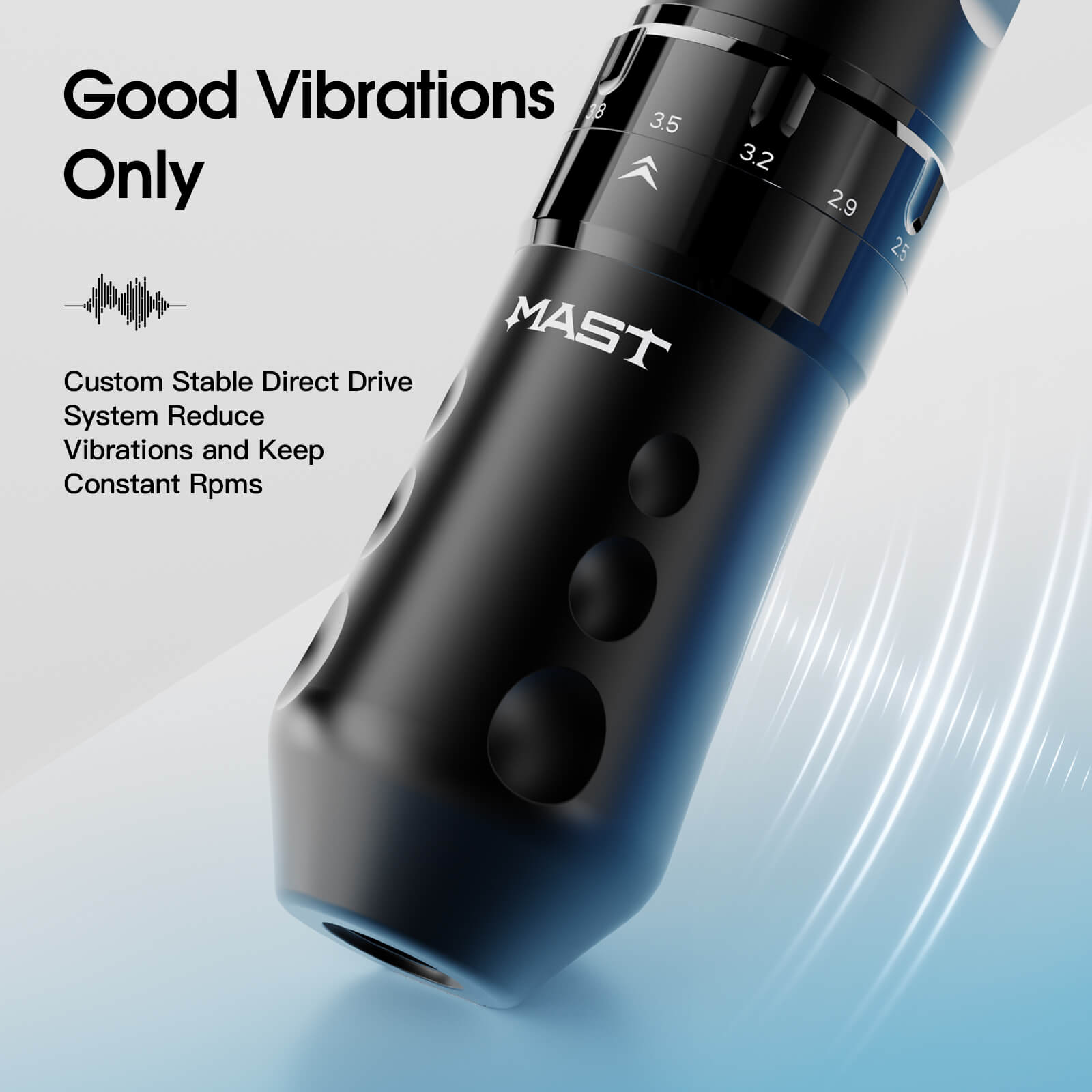 Dragonhawk Wireless Tattoo Pen Machine 2.5-4.5MM Strokes Length | Mast Flip 4 Pro
