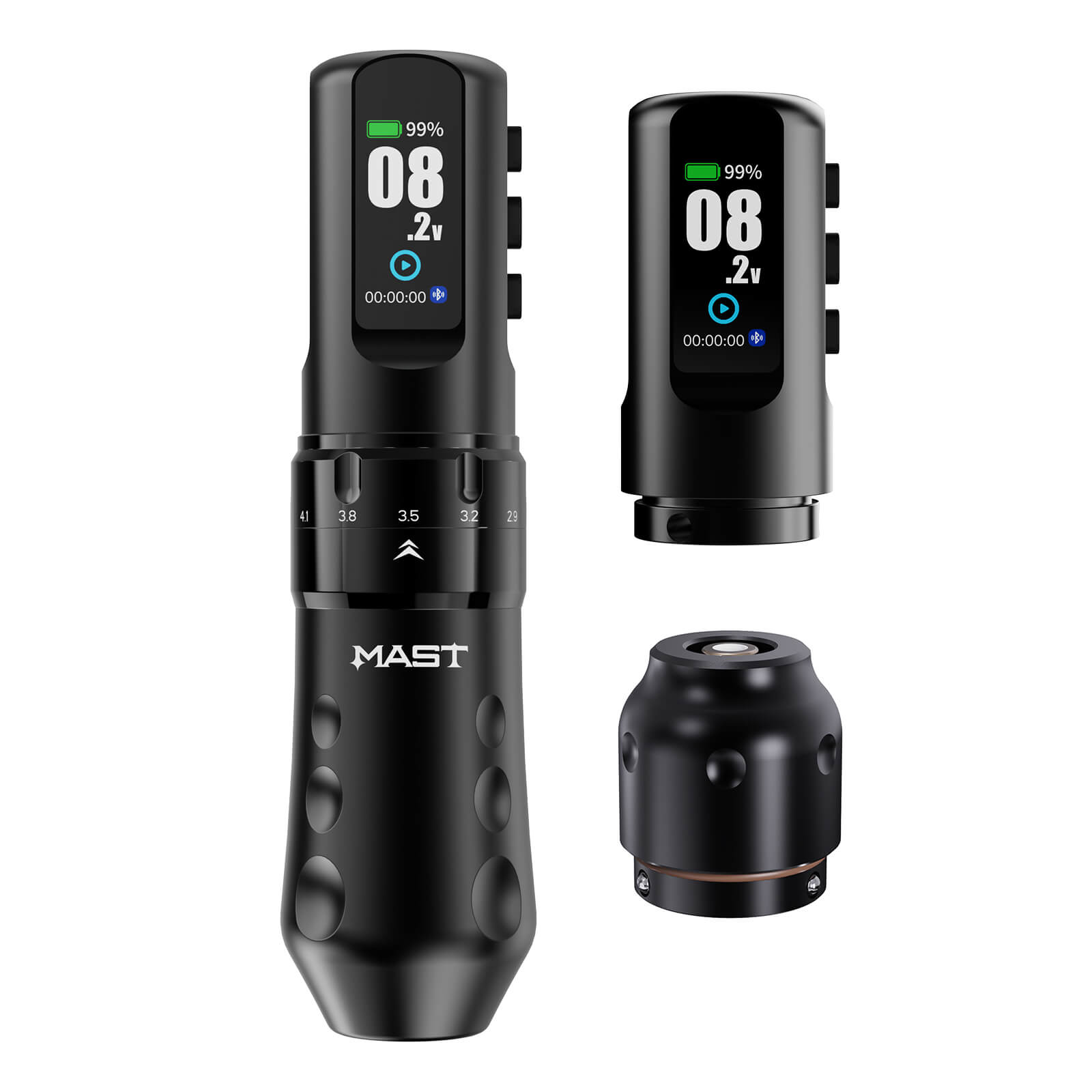 Dragonhawk Wireless Tattoo Pen Machine 2.5-4.5MM Strokes Length | Mast Flip 4 Pro