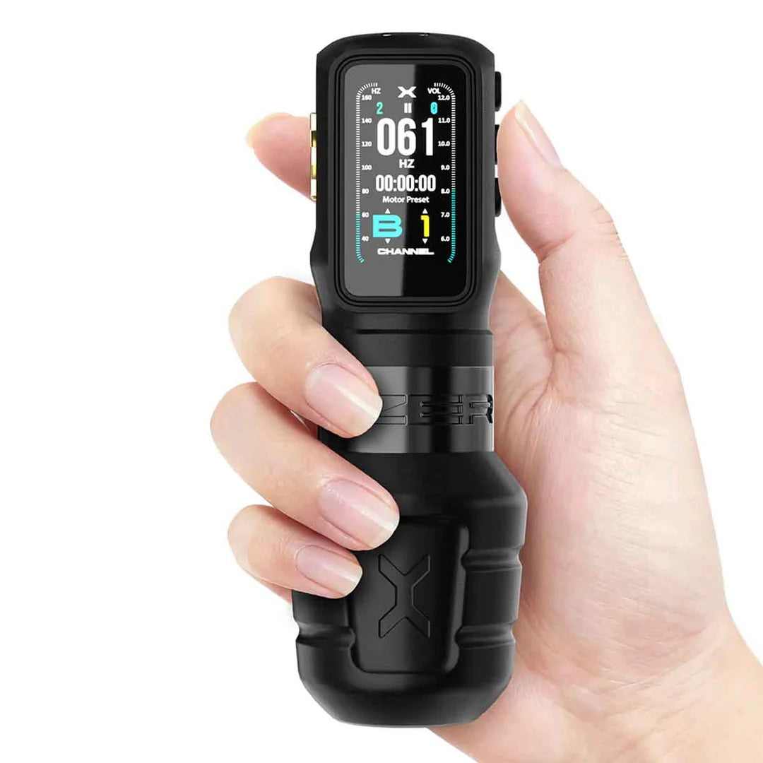Ozer X-Channel Wireless Tattoo Machine - Full Kit