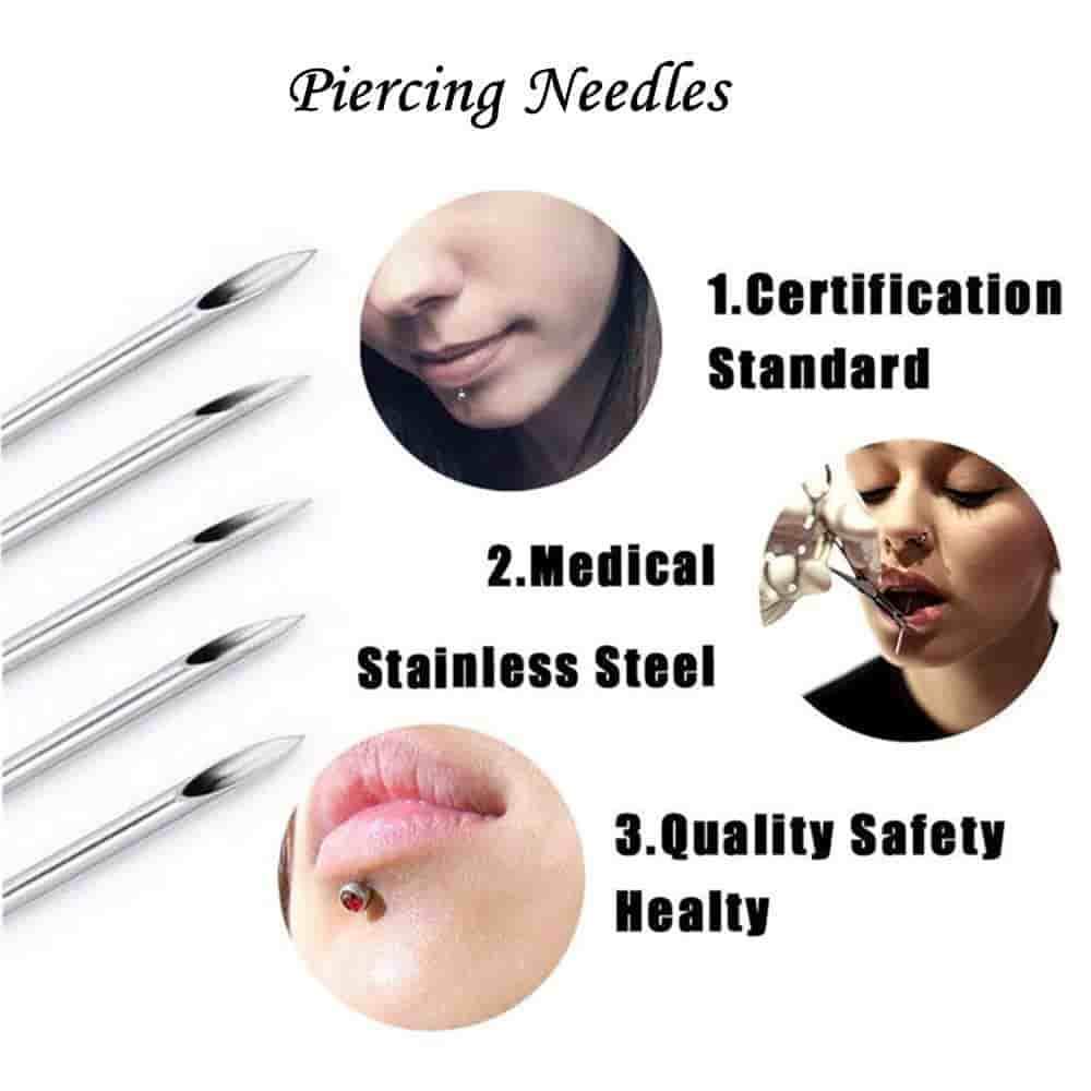 Stainless Steel Straight Piercing Needles - 2