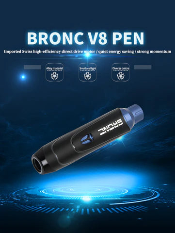 Bronc Short Tattoo Pen V9 With Swiss Motor - BRONC TATTOO SUPPLY