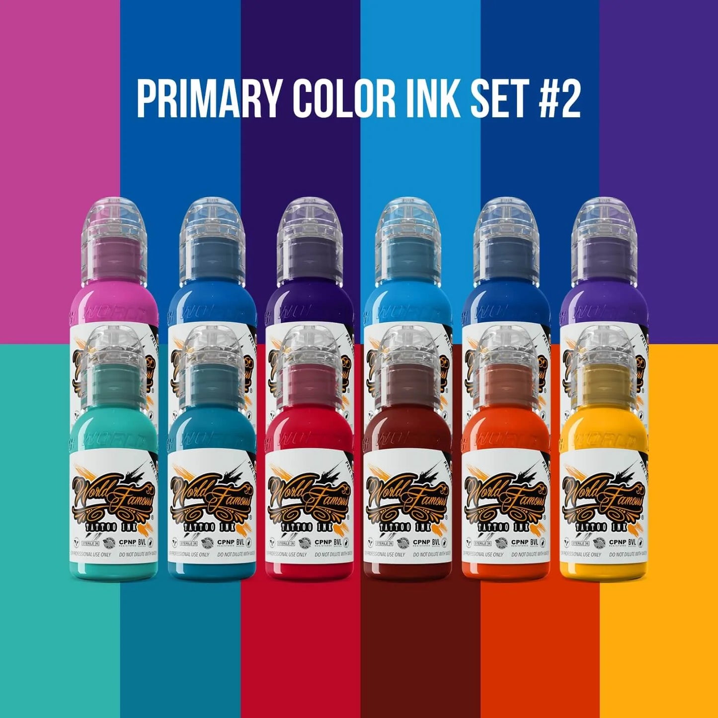 World Famous Primary #2 Ink Set - 12 color- 1oz